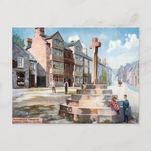 古いポストカード – Askrigg, Yorkshire ポストカード (正面)