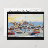 古いポストカード – Blackpool, North Pier ポストカード (正面/裏面)