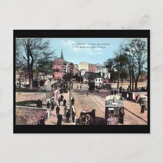 古いポストカード – Brest, Finistere，フランス ポストカード (正面)