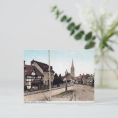 古いポストカード – Broad St, Weobley, Herfordshire ポストカード (スタンド正面)