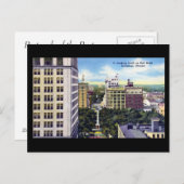 古いポストカード – Bull St, Savannah，ジョージア ポストカード (正面/裏面)