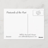 古いポストカード – Bull St, Savannah，ジョージア ポストカード (裏面)