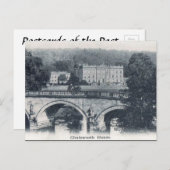 古いポストカード – Chatsworth House, Derbyshire ポストカード (正面/裏面)