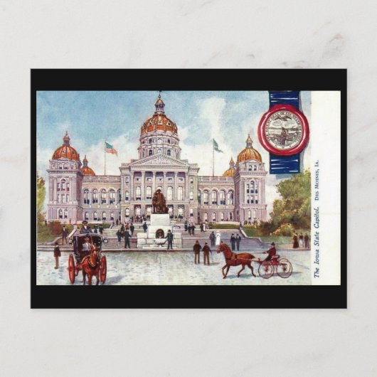 古いポストカード – Des Moines, Iowa, USA ポストカード (正面)