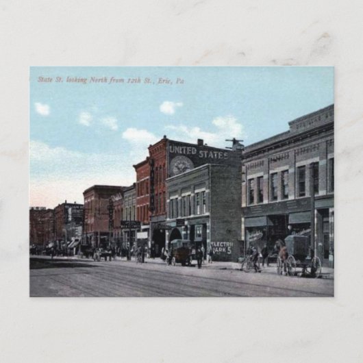 古いポストカード – Erie、ペンシルバニア州 ポストカード (正面)