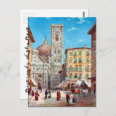 古いポストカード – Firenze (フィレンツェ), Italia ポストカード (正面/裏面)
