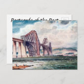 古いポストカード – Forth Bridge, Scotland ポストカード (正面/裏面)