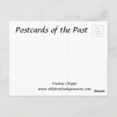 古いポストカード – Frederic Chopin ポストカード (裏面)