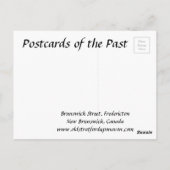 古いポストカード – Fredericton, New Brunswick ポストカード (裏面)