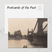 古いポストカード – Hammersmith Bridge, London ポストカード (正面/裏面)