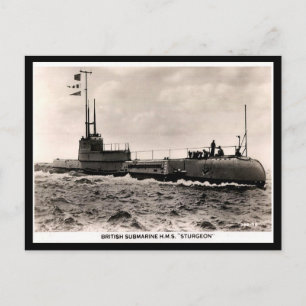 古いポストカード – HM潜水艦「Sturgeon」 ポストカード