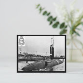 古いポストカード – HM潜水艦「Warbasth」 ポストカード (スタンド正面)