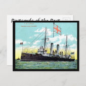 古いポストカード – HMS Apollo ポストカード (正面/裏面)