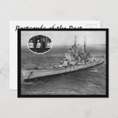 古いポストカード – HMS Vanguard ポストカード (正面/裏面)