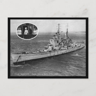 古いポストカード – HMS Vanguard ポストカード