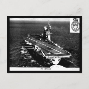 古いポストカード – HMS Victorious ポストカード