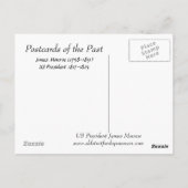 古いポストカード – James Monroe米国大統領 ポストカード (裏面)