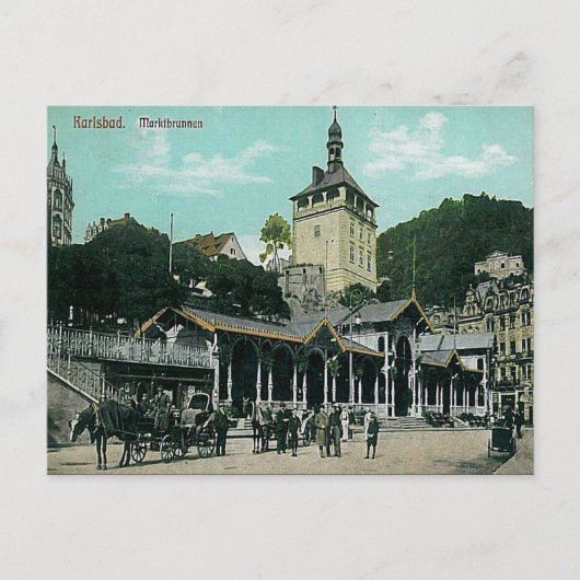 古いポストカード – Karlovy Vary (Karlsbad),チェコ。 ポストカード (正面)