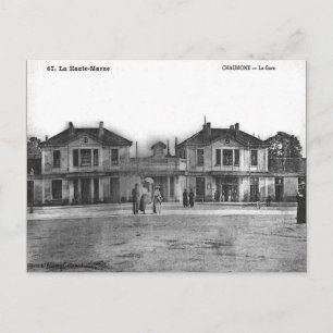 古いポストカード – La Gare, Chaumont, Haute Marne ポストカード