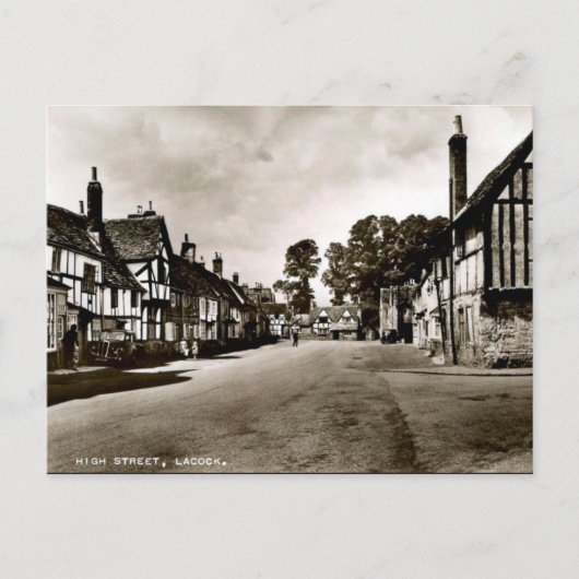 古いポストカード – Lacock, Wiltshire，イギリス ポストカード (正面)