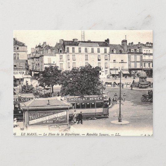 古いポストカード – Le Mans, Sarthe,フランス ポストカード (正面)