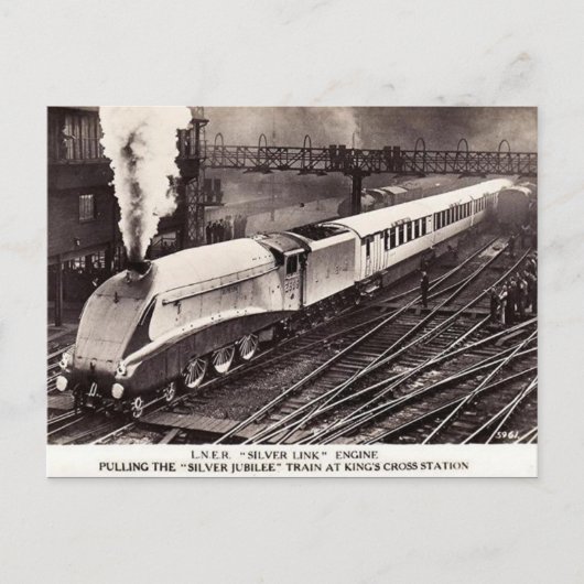 古いポストカード – LNER "Silver Link" at Kings Cross ポストカード (正面)