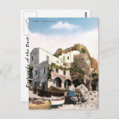 古いポストカード – Marina Piccola, Capri，イタリア ポストカード (正面/裏面)