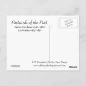 古いポストカード – Martin Van Buren米国大統領 ポストカード (裏面)