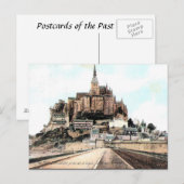 古いポストカード – Mont-St-Michel, Manche, Normandie ポストカード (正面/裏面)