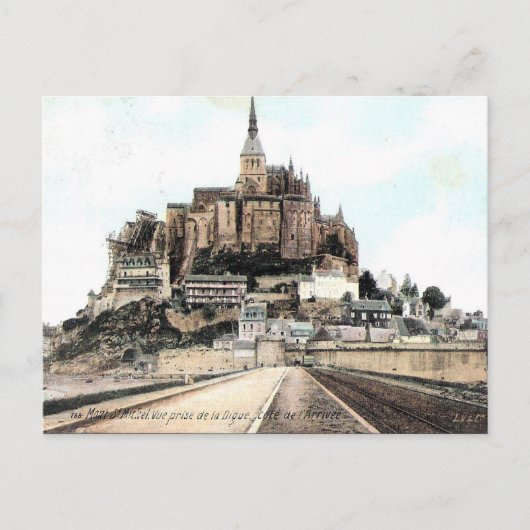 古いポストカード – Mont-St-Michel, Manche, Normandie ポストカード (正面)