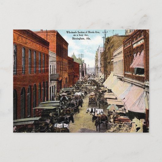 古いポストカード – Morris Ave, Birmingham, Alabama ポストカード (正面)