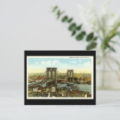 古いポストカード – New York City, Brooklyn Bridge ポストカード (スタンド正面)