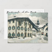 古いポストカード – Oberammergau, Bavaria，ドイツ ポストカード (正面/裏面)