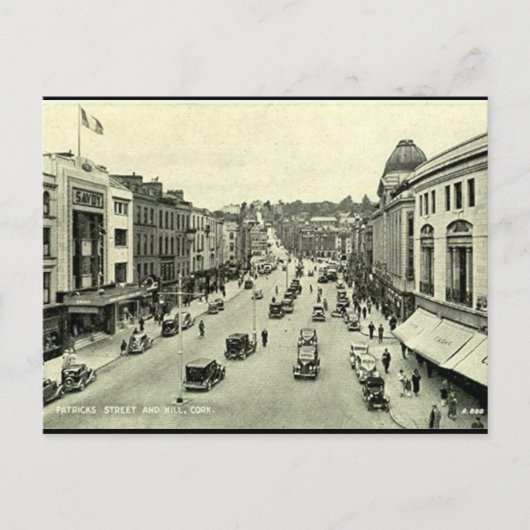 古いポストカード – Patricks St, Cork, Ireland ポストカード (正面)