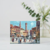 古いポストカード – Piazza della Signoria, Firenze ポストカード (スタンド正面)