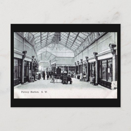 古いポストカード – Putney Market, London ポストカード (正面)