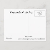 古いポストカード – Rhinoceros ポストカード (裏面)