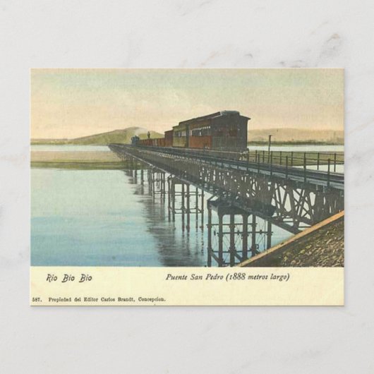 古いポストカード – Rio Bio Bio，チリ ポストカード (正面)
