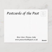 古いポストカード – River Arno, Florence, Italy ポストカード (裏面)