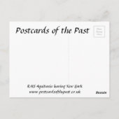 古いポストカード – RMS Aquitania離れ's New York ポストカード (裏面)