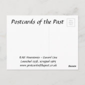 古いポストカード – RMS Mauretania ポストカード (裏面)