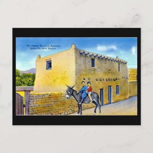 古いポストカード – Santa Fe,ニューメキシコ,アメリカ。 ポストカード (正面)