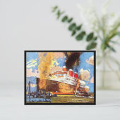 古いポストカード – SS Leviathan - 統一された州ライン ポストカード (スタンド正面)