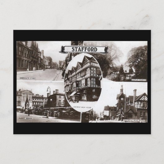 古いポストカード – Stafford, England ポストカード (正面)
