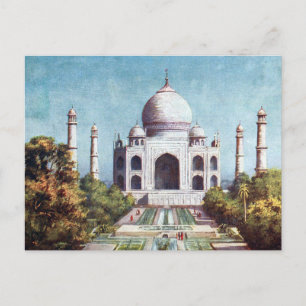 古いポストカード – Taj Mahal, Agra, India ポストカード