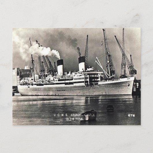 古いポストカード – UCMS Arundel Castle ポストカード (正面)
