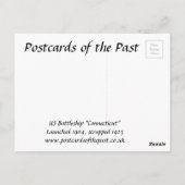 古いポストカード – US戦艦「コネチカット」 ポストカード (裏面)