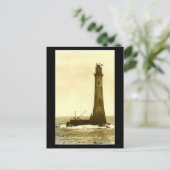 古いポストカード – Wolf Rock Light house, Land's End ポストカード (スタンド正面)