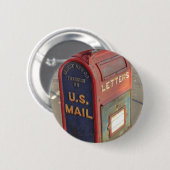 古いポスト 缶バッジ (正面&裏面)