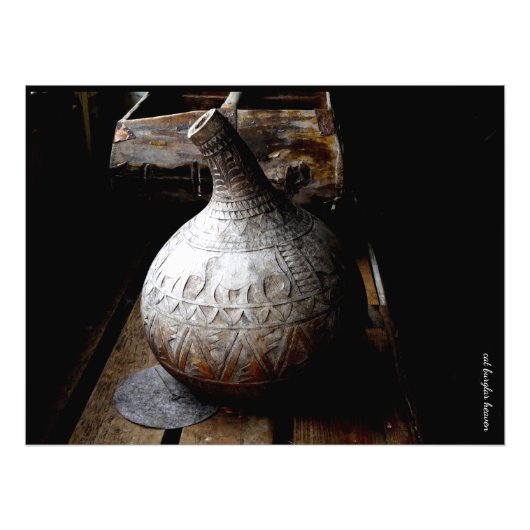 古いポット フォトプリント            (正面)